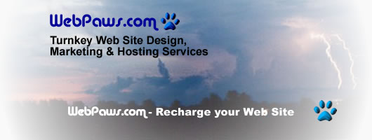WebPaws.com, Turnkey Web Site Design, Development and Deployment.