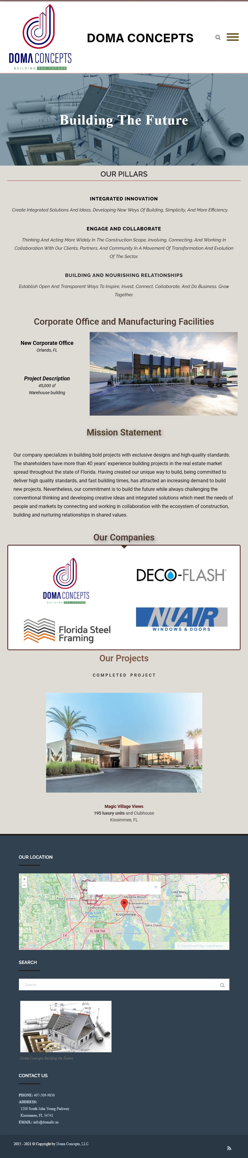 Doma Concepts, LLC, Create integrated solutions and ideas, developing new ways of building, simplicity, and more efficiency.  Designed, Marketed, and Maintained by WebPaws.com